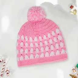 LITTLE GINNIE Kids Checked Woollen Beanie-image-81