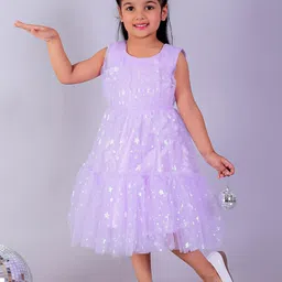 The Mom Store Girls Self Design Fit & Flare Midi Dress-image-12