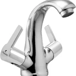 CSCHM410-Hector Fusion Center Hole Basin Mixer Tap with Dual Lever – Chrome Finish Mixer Faucet-image-91