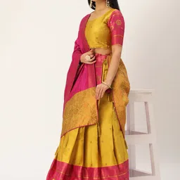 Payu Semi-Stitched Lehenga & Unstitched Blouse With Dupatta-picture-36