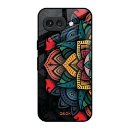QRIOH Retro Gorgeous Flower Printed Google Pixel 9A Glass Back Case Mobile Accessories-picture-38