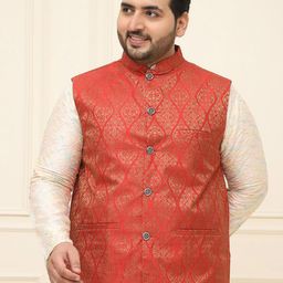 SOJANYA PLUS Woven Design Nehru Jacket-17