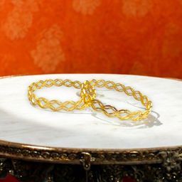 AARTISAI Set Of 2 Gold-Plated Modern Charm Bangles-image-10