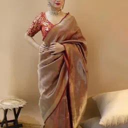 SHOP DROP Woven Design Pure Silk Banarasi Saree-picture-55