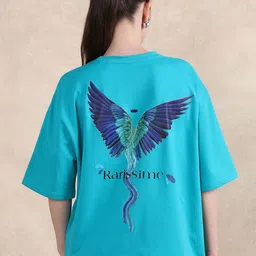 RAREISM Women Graphic Printed Round Neck Cotton Oversized T-shirt-picture-48