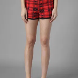 Stylecast X Kotty Women Checked Printed Low-Rise Cotton Shorts-image-26