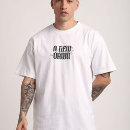 R&B Men Typography Printed Round Neck Cotton T-shirt-picture-41