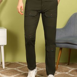 FUBAR Men Slim Fit Cargos Trousers-picture-5