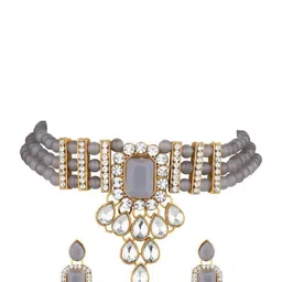 Anouk Women Grey Jewellery Set-image-62