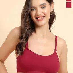 KOMLI Bralette Pack of 2 Solid Full Coverage Solid Bra-44