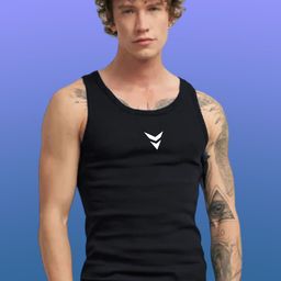 Uniplanet store Printed Cotton Innerwear Vests UVM-DOWM-ARR-BLK-S-16