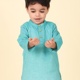 Fabindia Boys Geometric Woven Design Cotton Straight Kurta-6