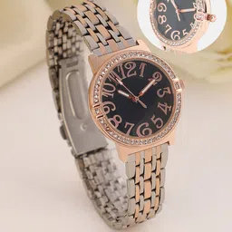 HAUTE SAUCE by Campus Sutra Women The Orbe Bijou Round Watch Midnight BlackSS25HSWC1317-image-39