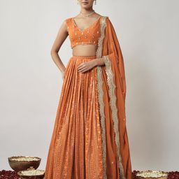 Renee Label Embroidered Beads and Stones Ready to Wear Lehenga & Blouse With Dupatta-picture-35