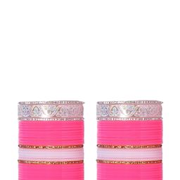 Ishika Pink Alloy Bangles-image-66