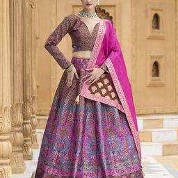PURVAJA Woven Design Art Silk Lehenga & Unstitched Blouse With Dupatta-picture-26