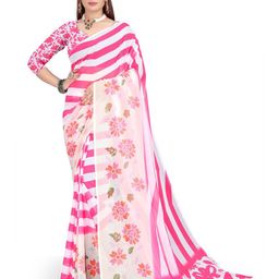Pemal Designer Floral Printed Pure Georgette Saree-image-80