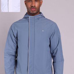HOUSE OF VEDAS ReversibleWaterproof Hooded Rain Jacket-image-93