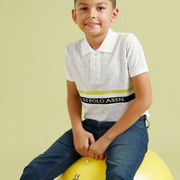 U.S. Polo Assn. Kids Boys Printed Pure Cotton Polo T-shirt-picture-22