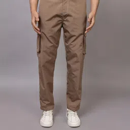 YHA Men Camel Brown Polyester Track Pants-image-77