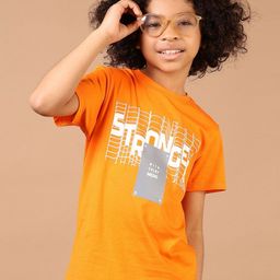 V-Mart Boys Typography Printed Round Neck Cotton T-shirt-picture-26