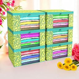 Kuber Industries Green Set of 6 Regular Drawer Organiser Organisers image 1