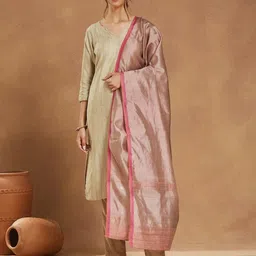 Fabindia Striped Silk Dupatta-picture-16