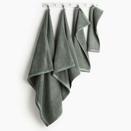 H&M Green Terry Bath Sheet Towels-image-57