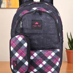 ECHOBOOMERS Unisex Geometric Printed 21L Water-Resistant Backpack with Pouch-2