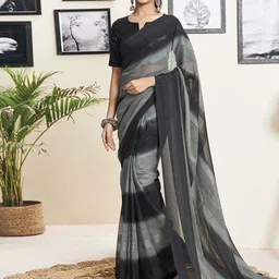 DIVASTRI Striped Zari Pure Georgette Ready to Wear Saree-image-15