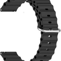 Webilla 22mm Ocean Silicone Watch Compatible Smart Pro Watch Strap Black 22 mm Silicone Watch Strap-image-40