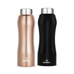 Speedex Gold & Black 2 Pieces Stainless Steel Water Bottle - 1000 ml Each-image-97