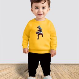 MITANSH Kids Printed Round Neck Sweatshirt With Jogger-image-118
