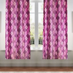 Kanodia Poly Fab Pink Set of 2 Floral Room Darkening Window-image-53