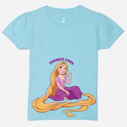 YK Disney Girls Disney Princess Graphic Printed Round Neck Cotton T-shirt-image-49