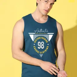 WOOSTRO Pack Of 2 Printed Combed Cotton Gym Vests VWS26(98 PEACOCK)(98 YELLOW)-image-49