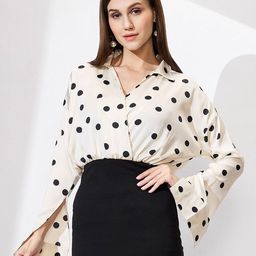 Globus Polka Dot Print Satin Formal Bodycon Mini Dress-image-14