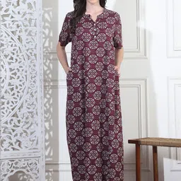 Indreams Printed Maxi Nightdress-image-60