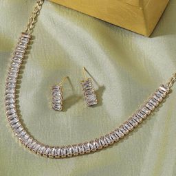 fabula American Diamond Stone-Studded Jewellery Set-image-44