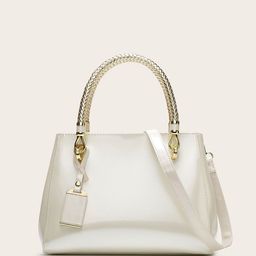 RAVE PU Structured Handheld Bag with Applique-image-36