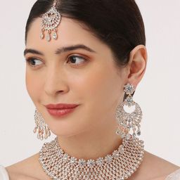 VATSALYA creation Alloy Gold- plated Rose Gold Jewellery Set-picture-18