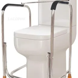 Non-Slip Stainless Steel Free Standing Toilet Surround Rail Frame For Seniors Foldable Safety Frames for Toilet-image-33