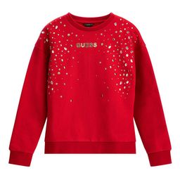 GUESS kids Girls Typography Printed Round Neck Cotton Pullover Sweatshirt-image-93