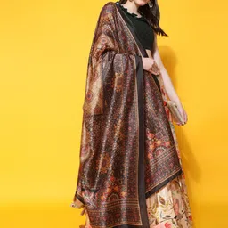 Kaizen TEXO FAB Printed Semi-Stitched Lehenga & Unstitched Blouse With Dupatta-image-86
