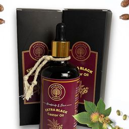 Ayurveda Amrita Black Castor Oil For Hair Eyebrow & Beard - 100 ml-49