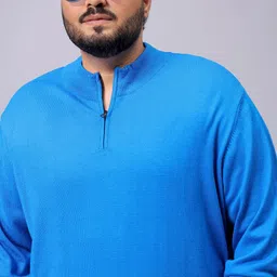 HARDSODA Men Solid Mock Collar Pullover-image-99