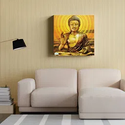 SIVOM Brown & Gold Toned Canvas Religious Wall Art-image-8