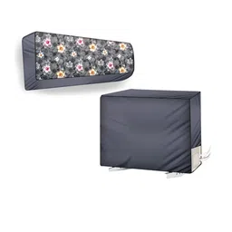 The Furnishing Tree Split AC Cover set of Indoor and Outdoor units used for 1 Ton Daikin FTKT35 Flo-image-59