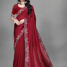 MIJAASHREE FASHION Red Pure Silk Sarees-picture-30