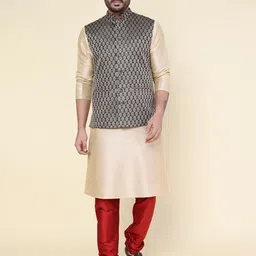 W & G Men Embroidered Regular Kurta with Churidar-picture-46